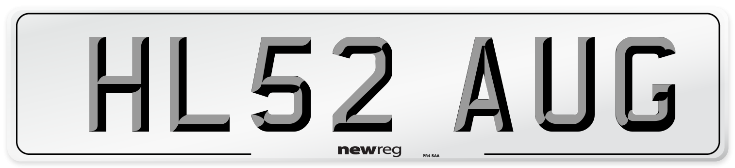 HL52 AUG Number Plate from New Reg